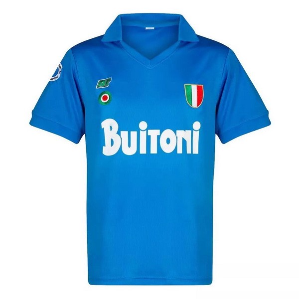 Camiseta Napoli Primera Equipo Retro 1987 1988 Azul